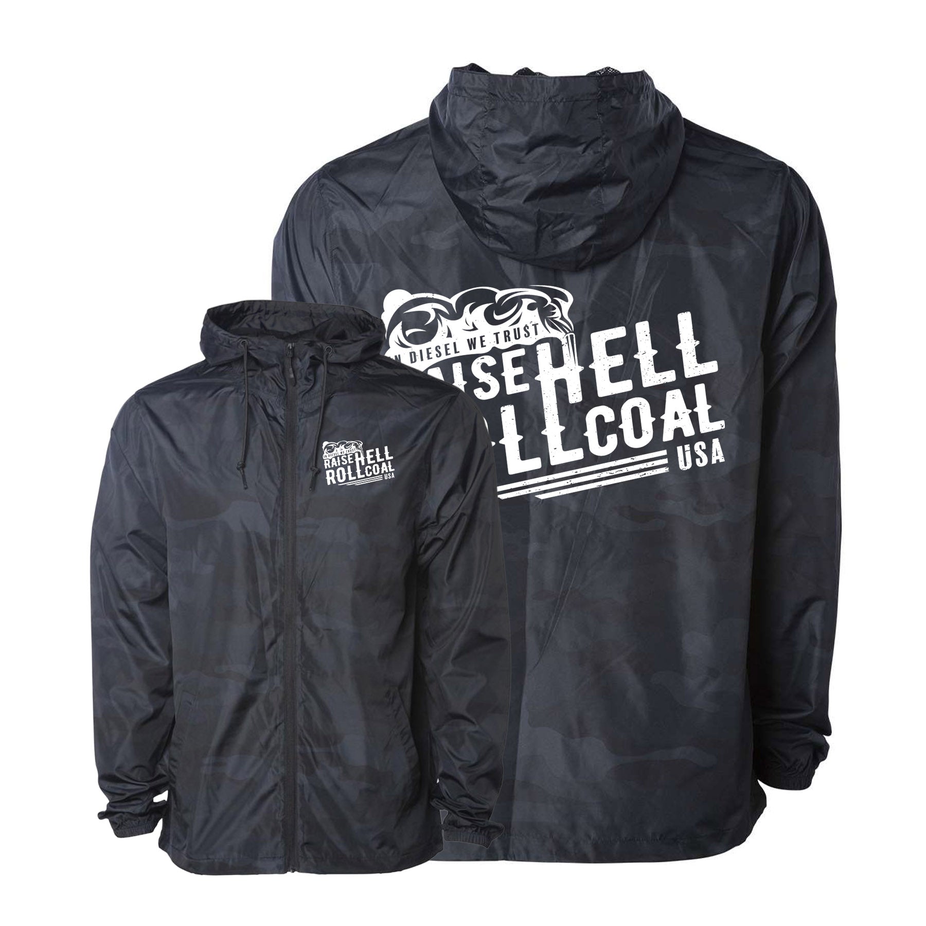 BLACK CAMO WINDBREAKER