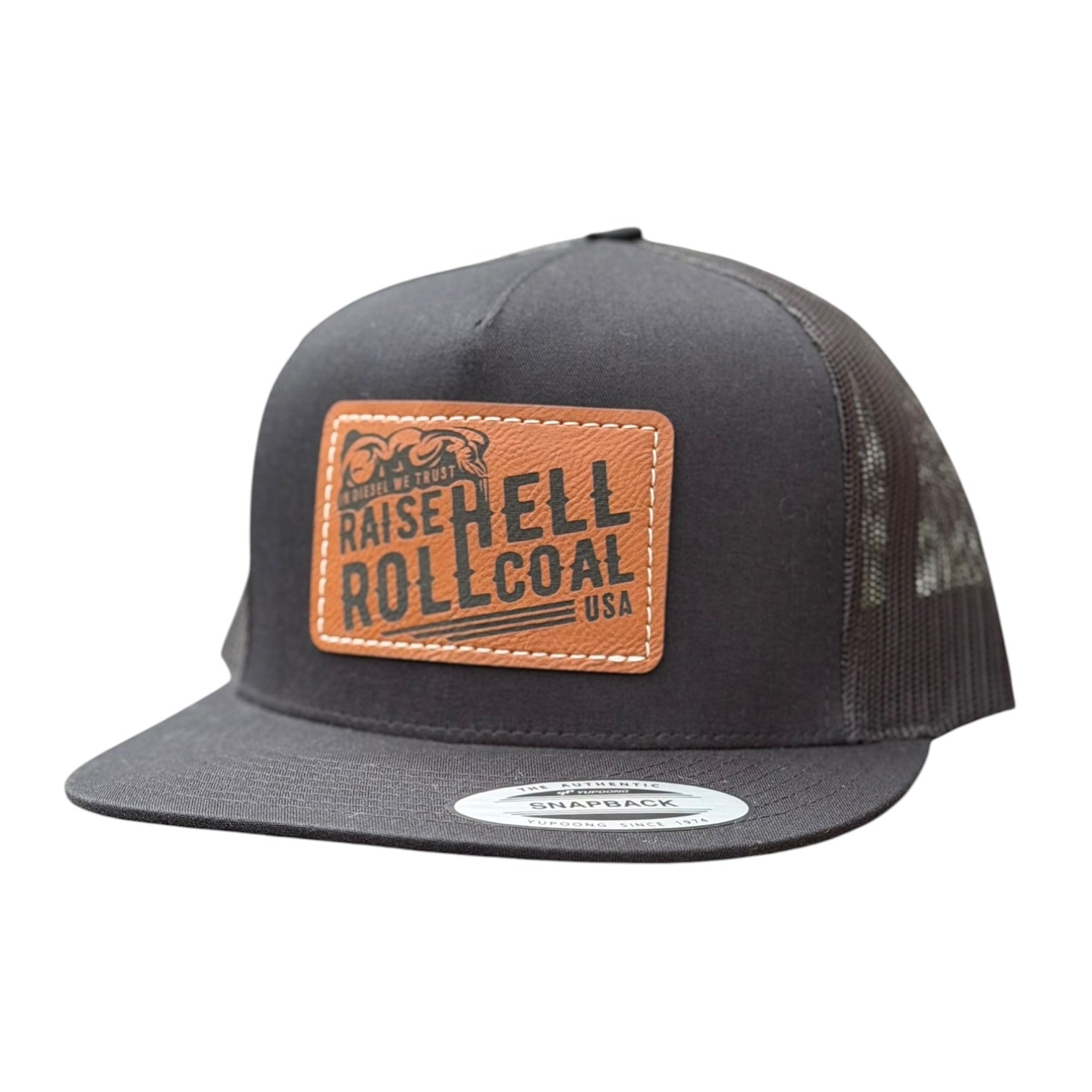 BROWN LEATHER SNAPBACK