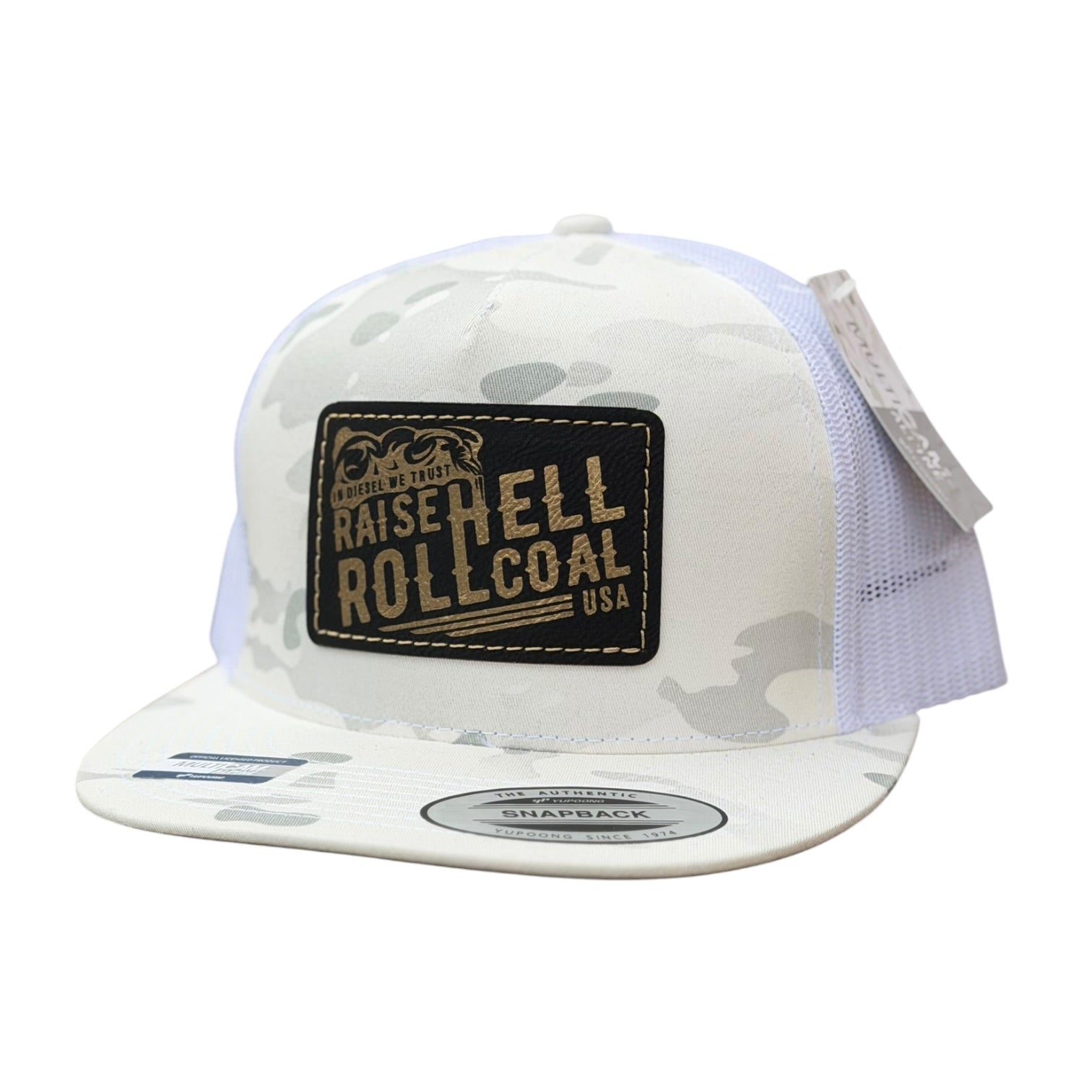 WHITE CAMO SNAPBACKS