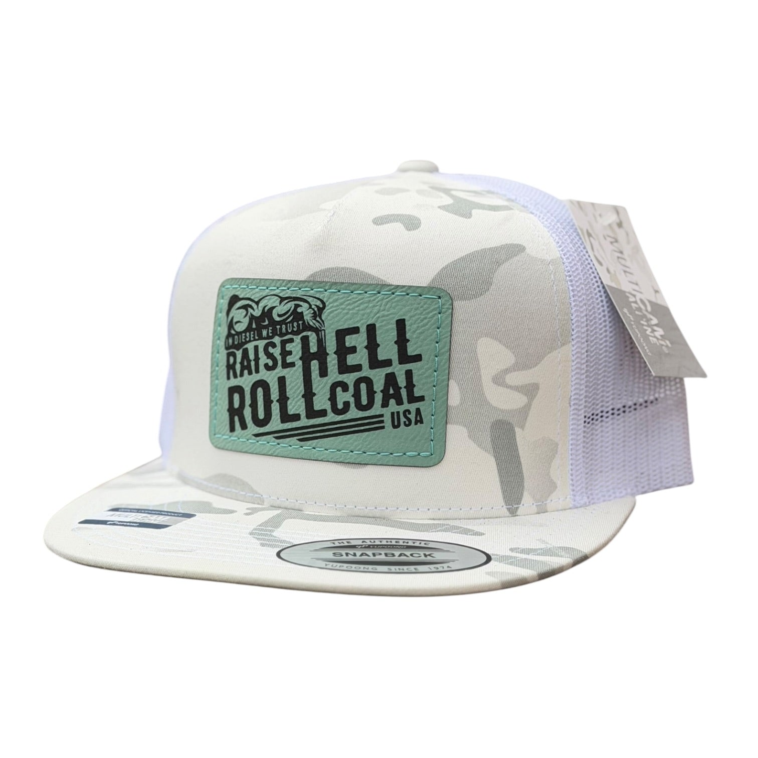 WHITE CAMO SNAPBACKS