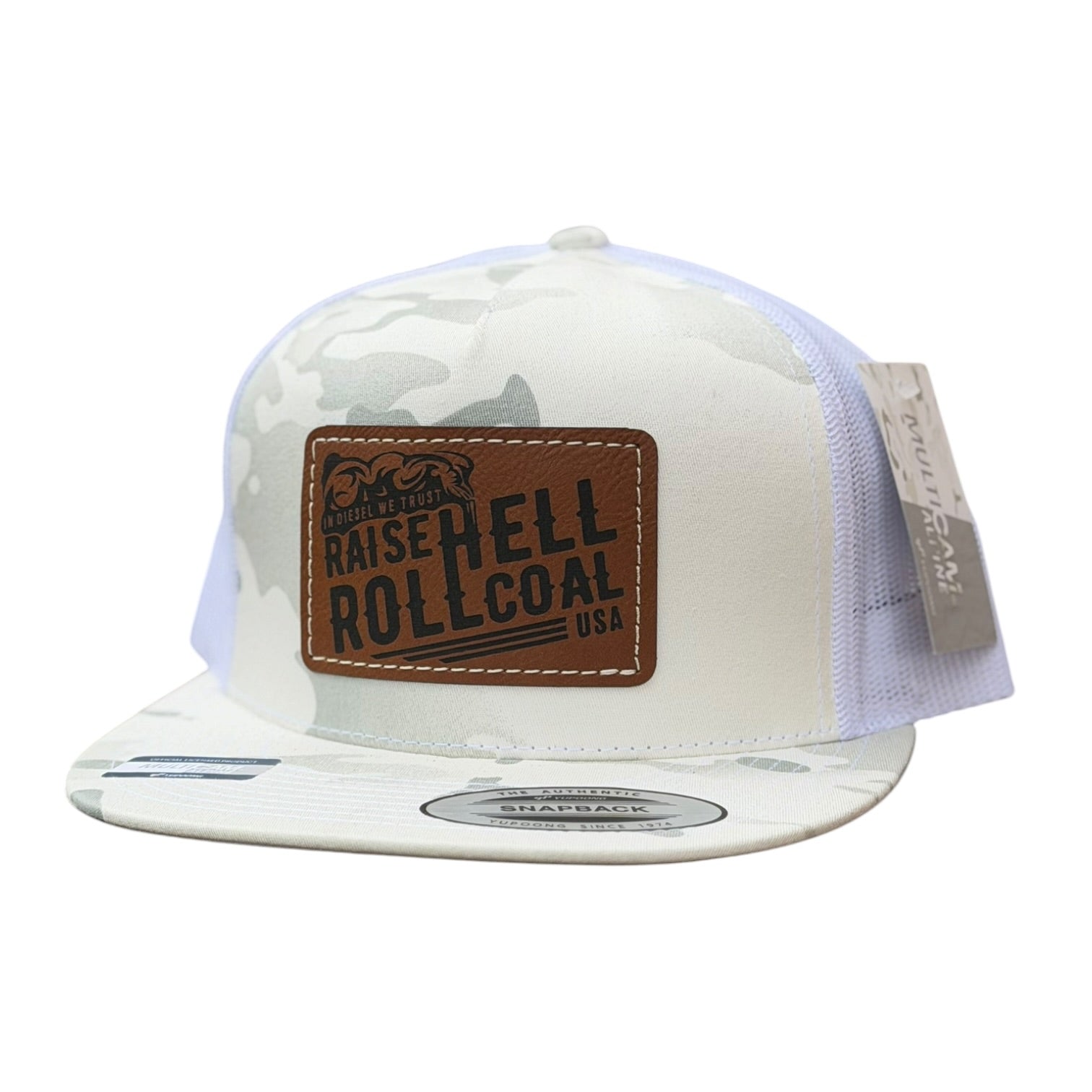 WHITE CAMO SNAPBACKS