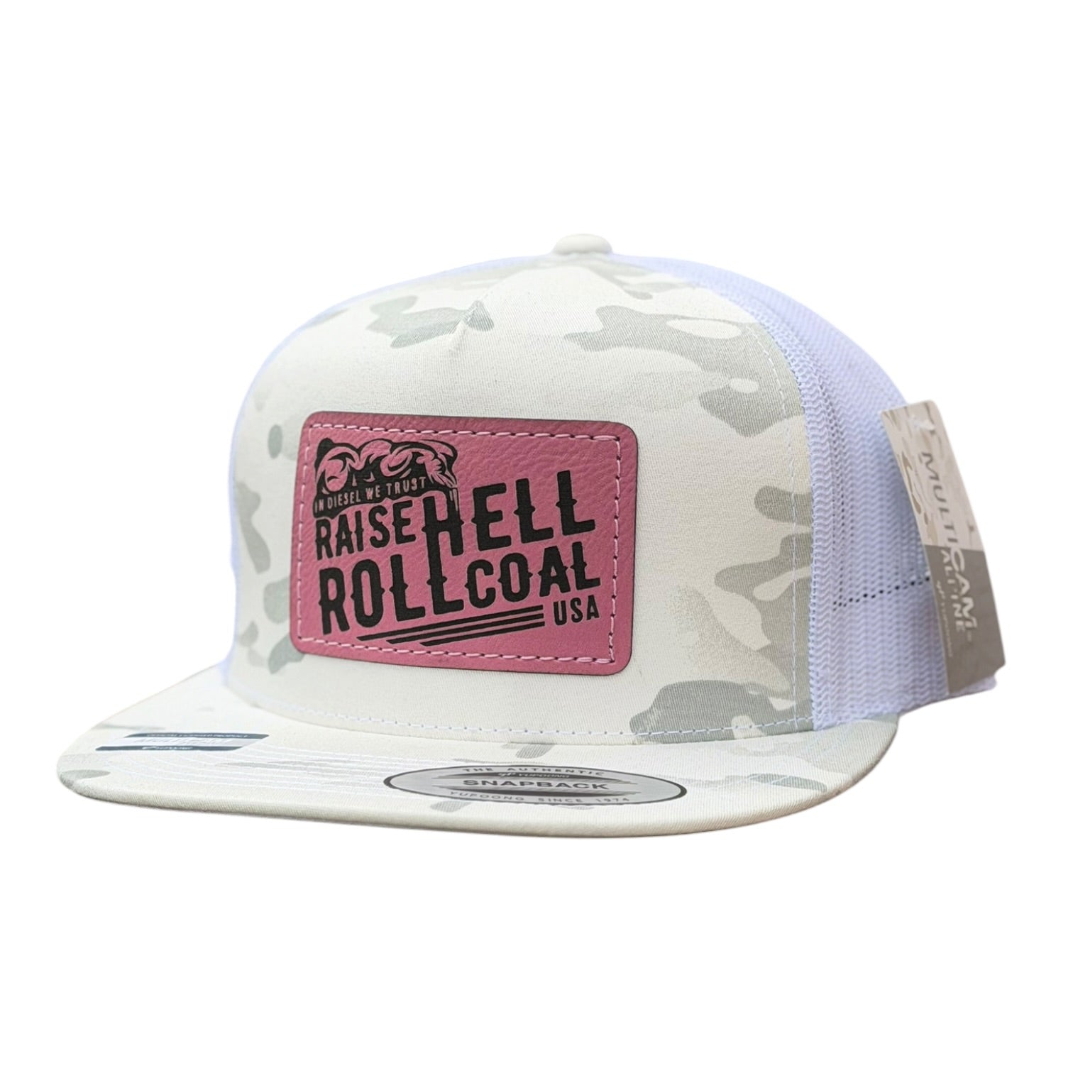 WHITE CAMO SNAPBACKS