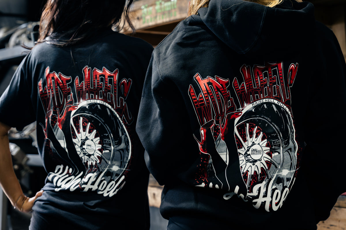 WIDE WHEELS & HIGH HEELS HOODIE