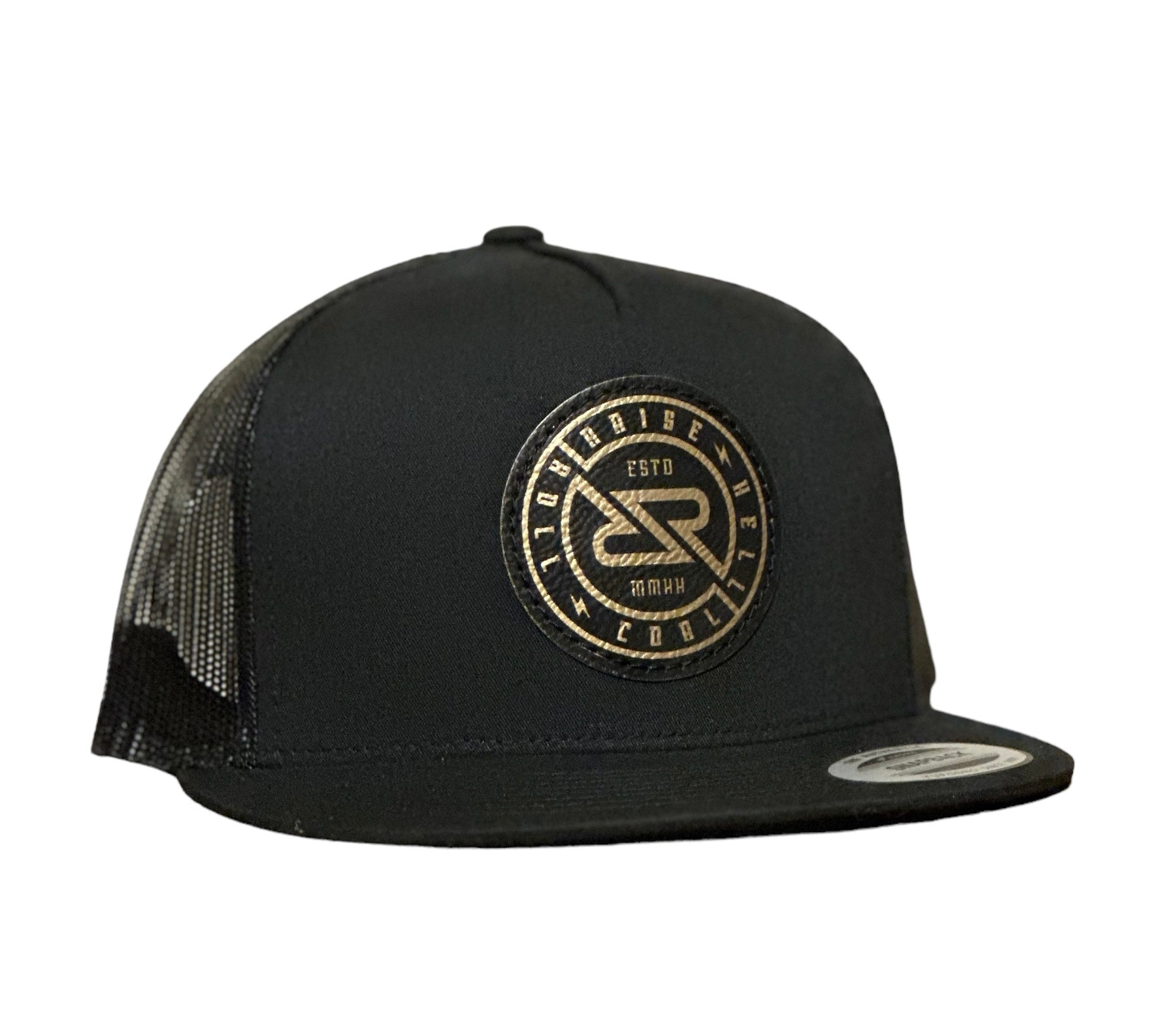 Black/Gold Round Logo SnapBack