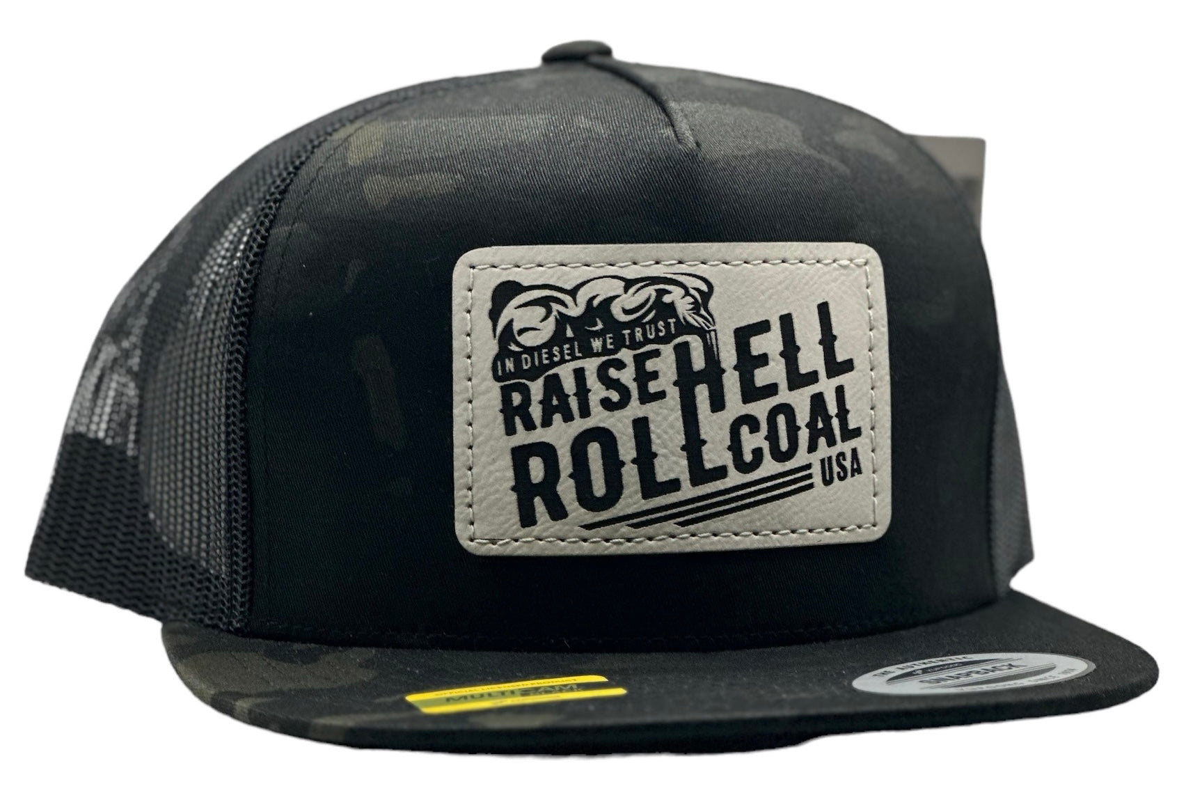 BLACK MULTICAM/WHITE SNAPBACK